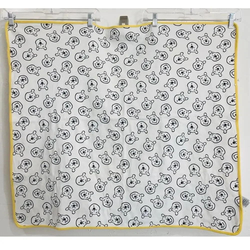 Rare Disney Winnie The Pooh 100% Cotton Baby Blanket Faces Black White Amazon Ye